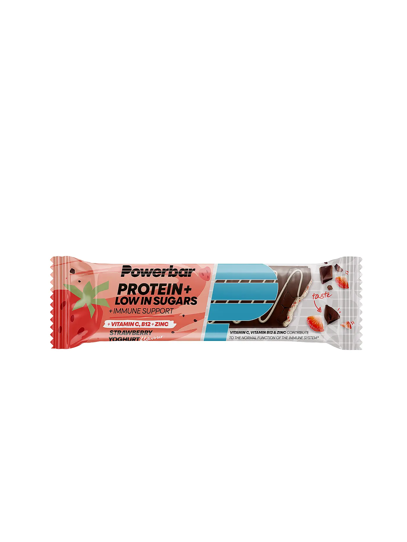 POWER BAR | Protein+ Low in Sugars Immune Support Riegel Strawberry Yoghurt | 